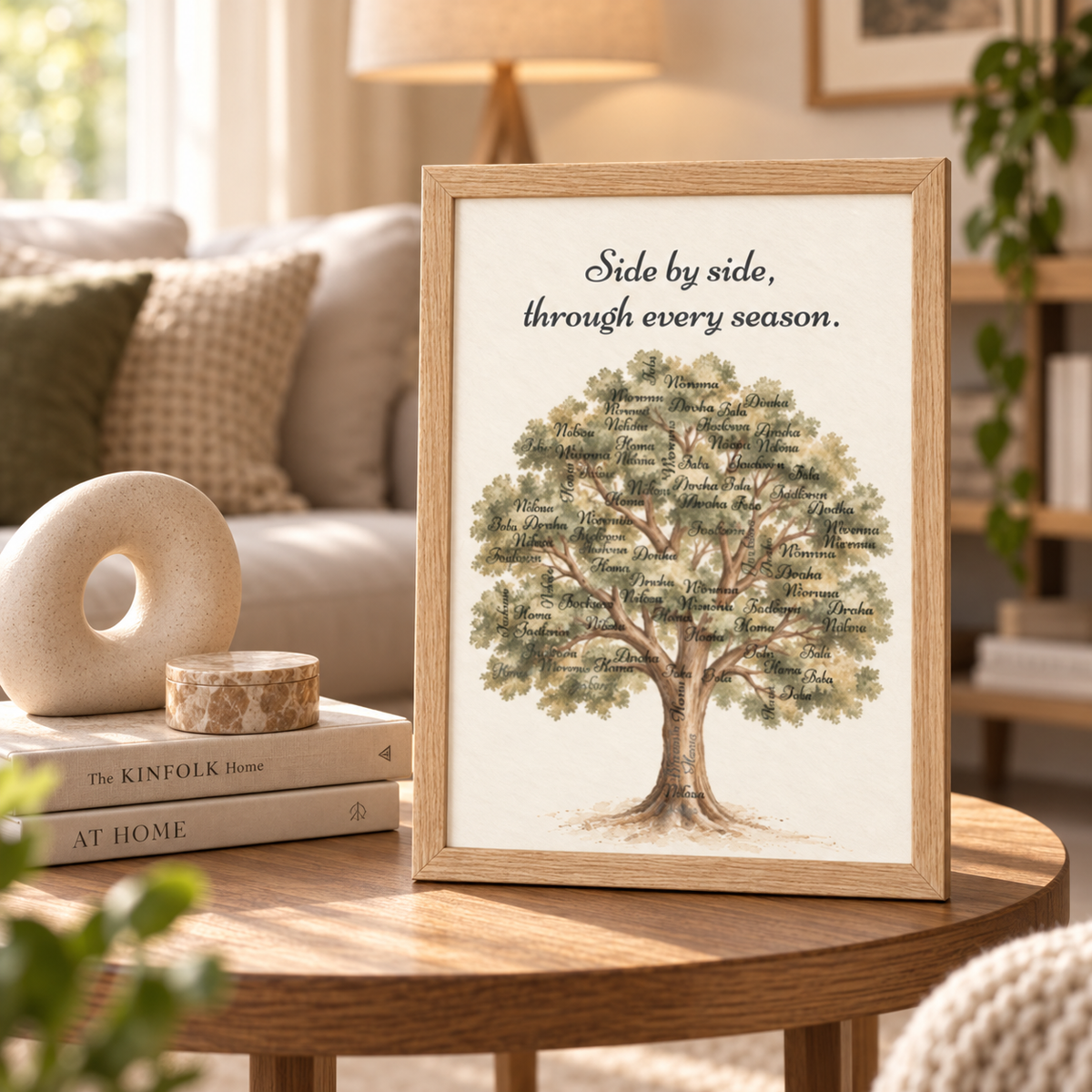 Personalised Family Name Tree Poster