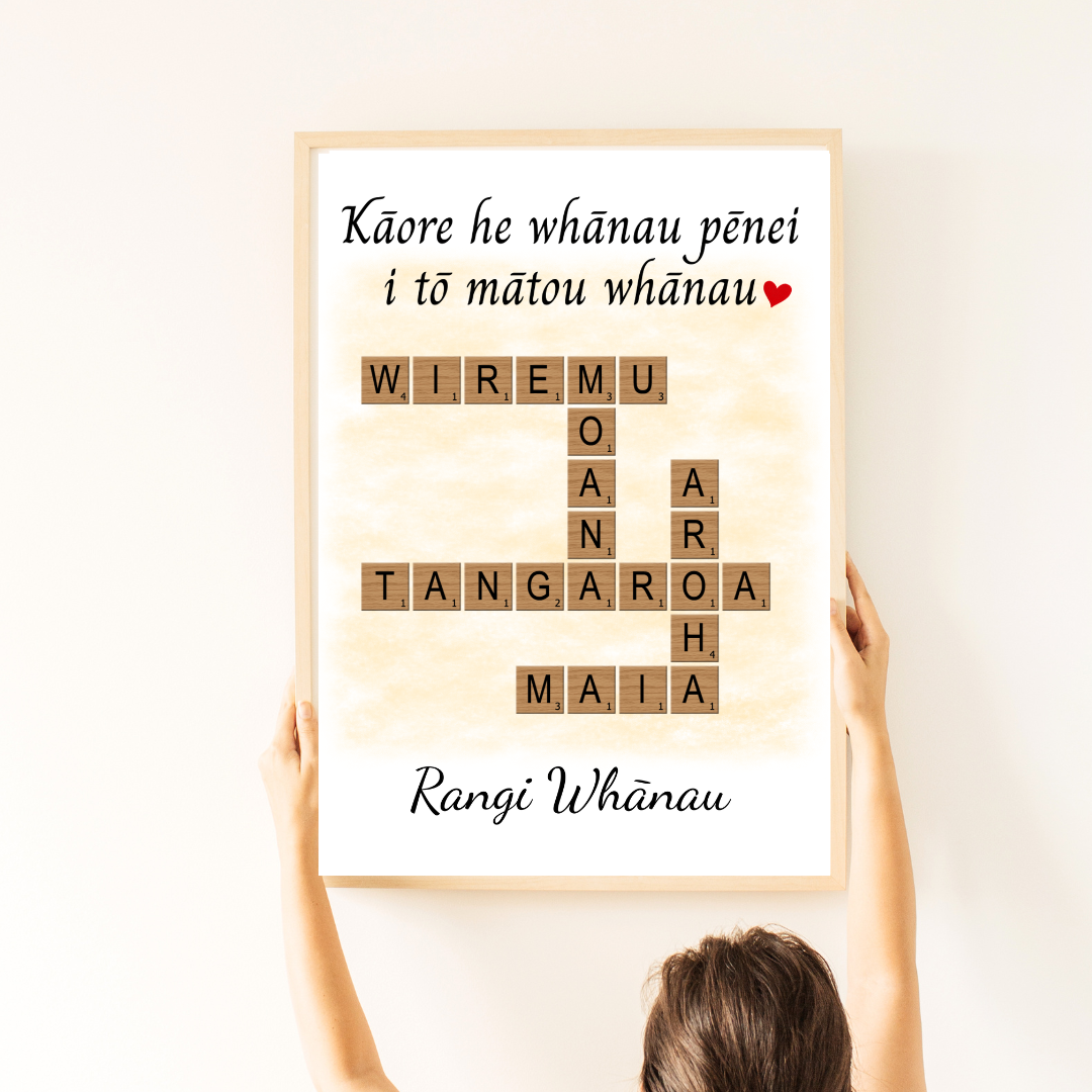 Personalised Family Crossword Poster
