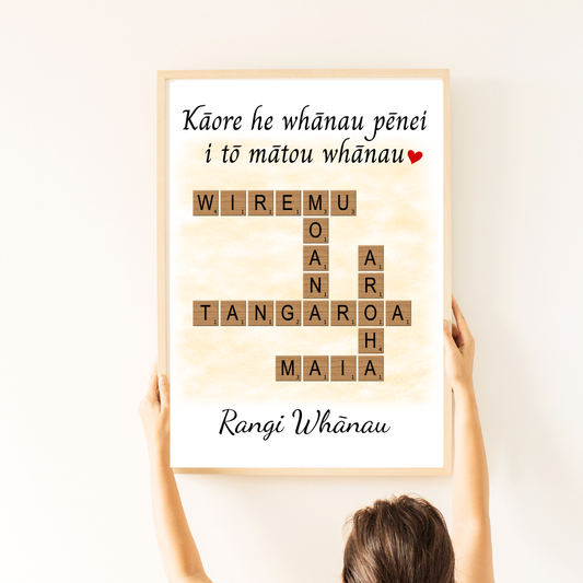 Personalised Family Crossword Poster