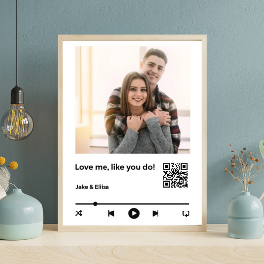 Spotify-Style Song Code Photo Poster (A3) - All Custom