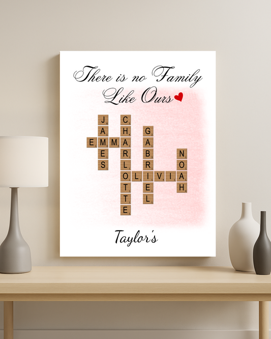 Personalised Family Crossword Poster (A3)