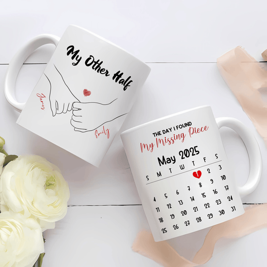 Personalised “Missing Piece” Couple Mug (11 oz) - All Custom