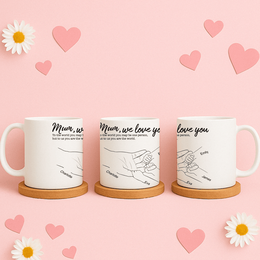 Personalised Mum Hands Mug (11 oz) - All Custom