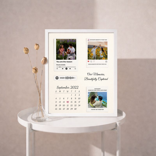 Personalised Song & Memory Calendar Poster