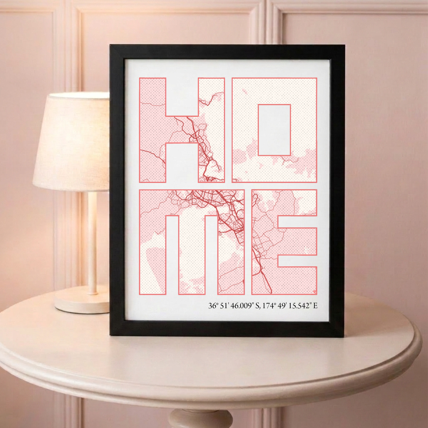 Personalised HOME Location Map Poster