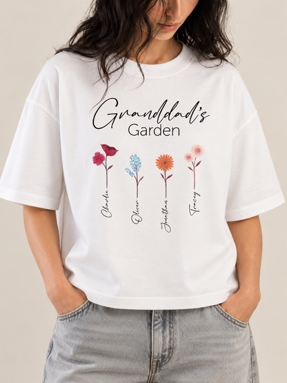 Personalised Family Flower Garden Tee