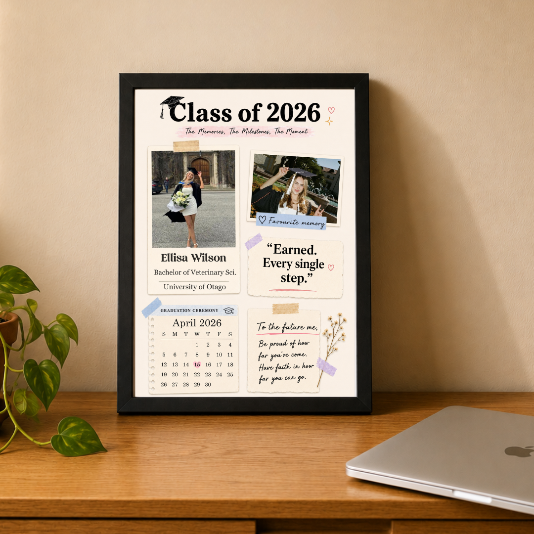 Personalised Class of 2026 Graduation Keepsake (A4 Size)