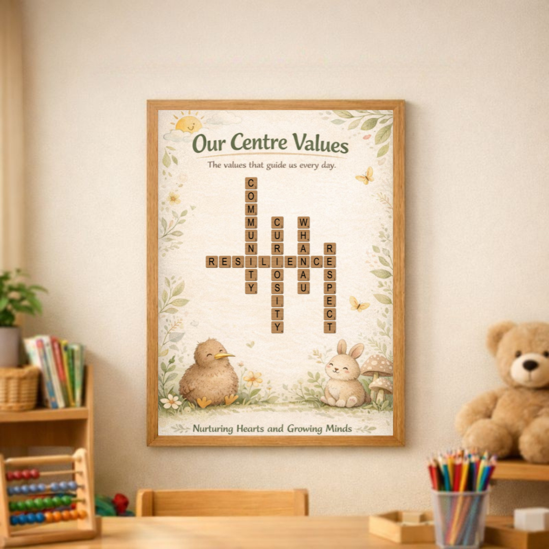 Values Crossword Poster For Learning Centers