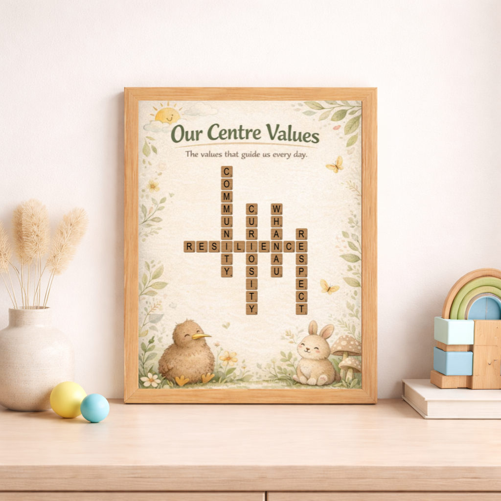 Values Crossword Poster For Learning Centers