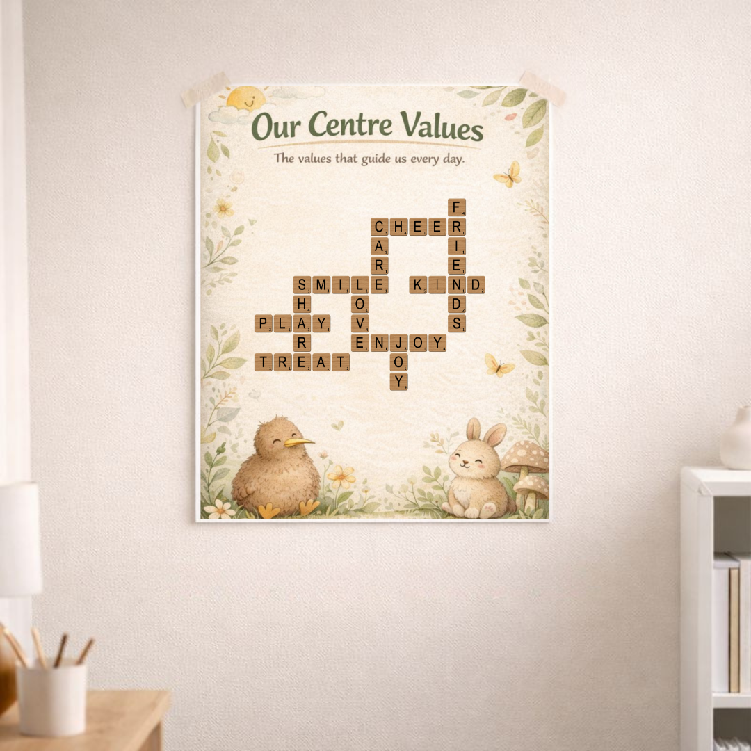 Values Crossword Poster For Learning Centers