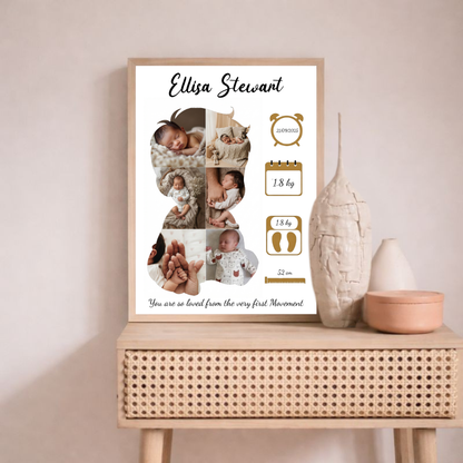 Personalised Baby Birth Keepsake Poster