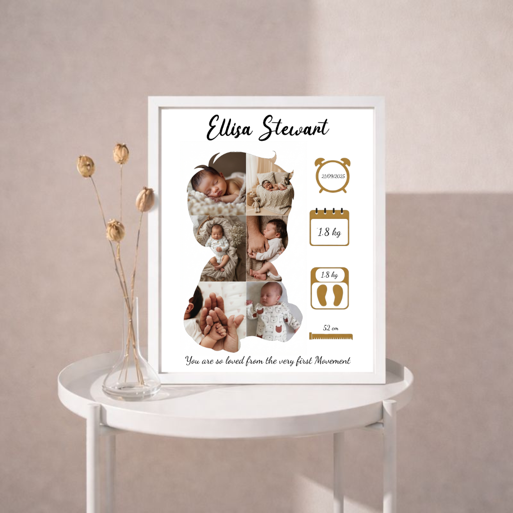 Personalised Baby Birth Keepsake Poster