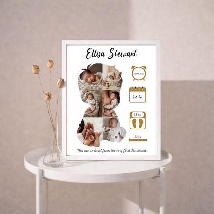 Personalised Baby Birth Keepsake Poster