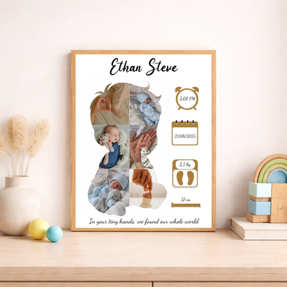 Personalised Baby Birth Keepsake Poster