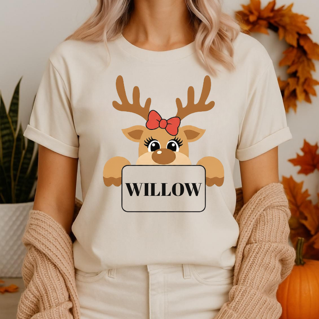 Personalised Christmas Family T-Shirts – Custom Name Matching Tees