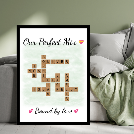 Personalised Family Crossword Poster