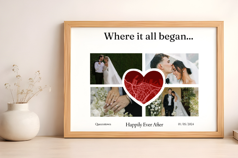 A2額装『MEMORIES』 Collaboration Poster A Memory Collage Poster NZ | Personalised Photo Print | AllCustom