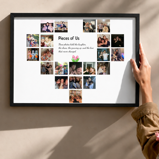 Personalised Cherished Memories Photo Collage Poster