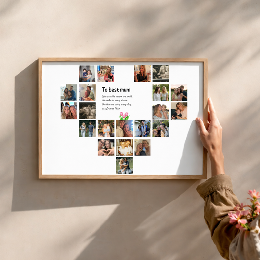 Personalised Cherished Memories Photo Collage Poster