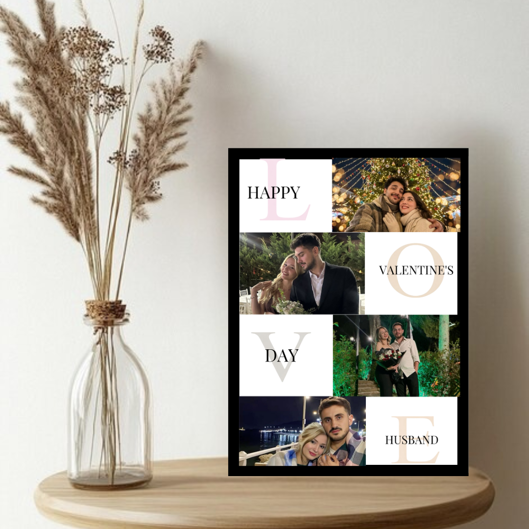 Personalised Happy Valentine’s Day Photo Collage Poster