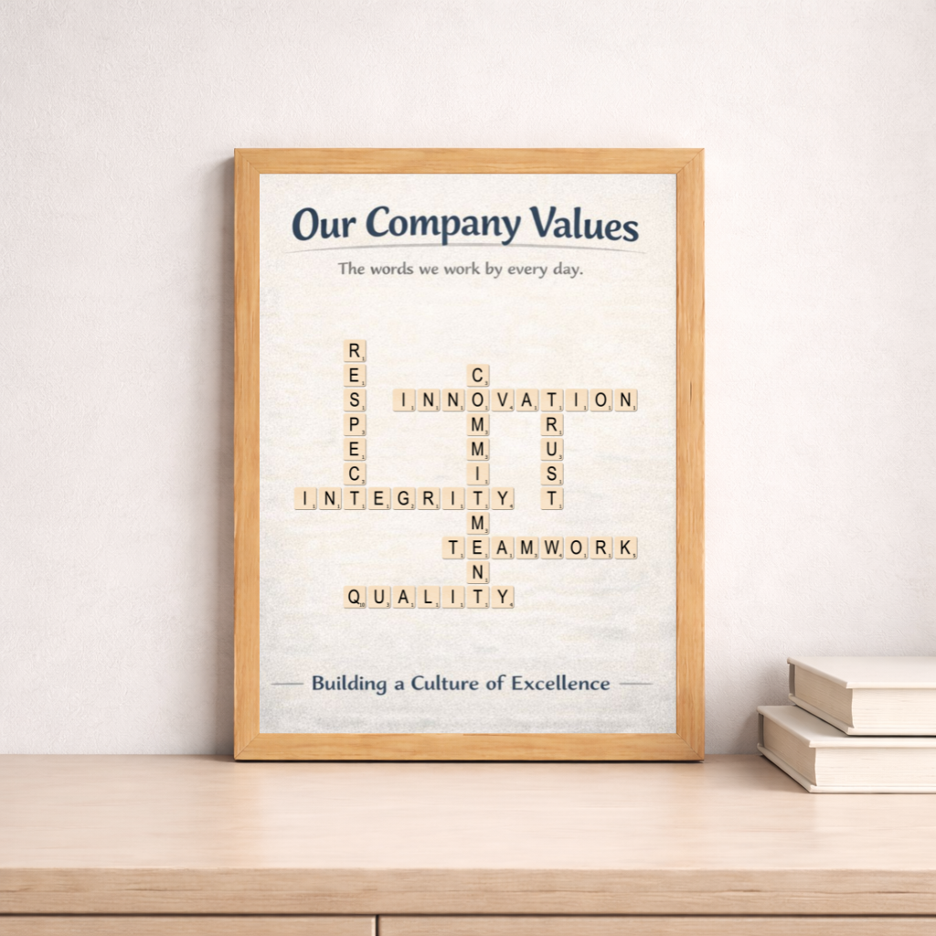 Values Crossword Poster