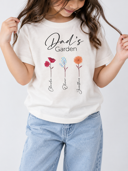 Personalised Family Flower Garden Tee