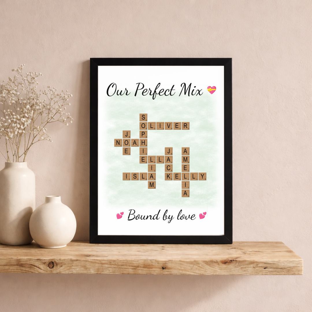 Personalised Family Crossword Poster
