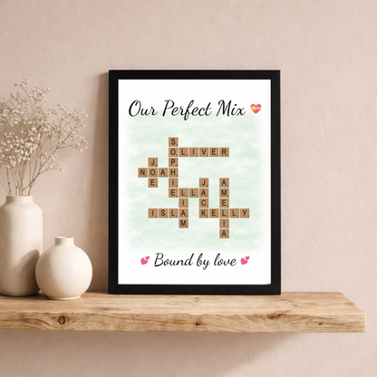 Personalised Family Crossword Poster