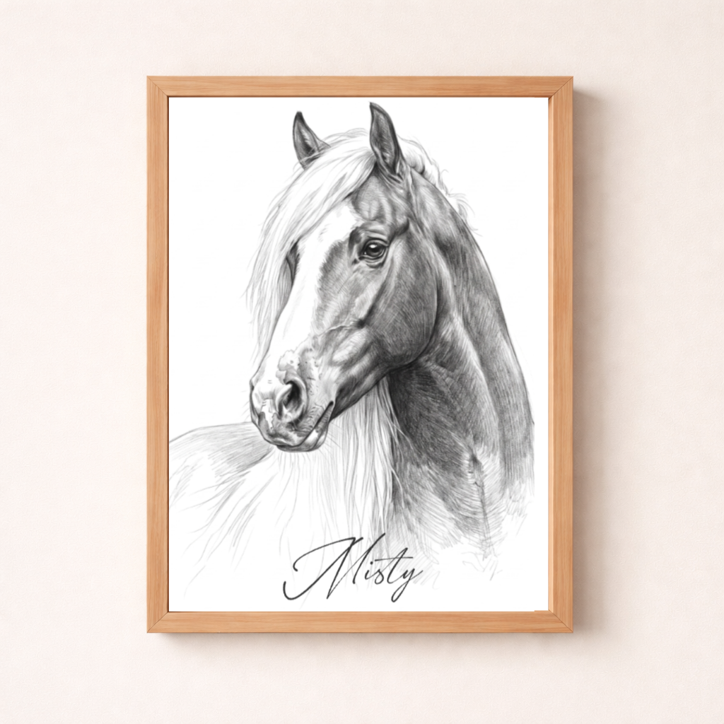 Pet Portrait — Hand-Drawn Style, From Your Photo