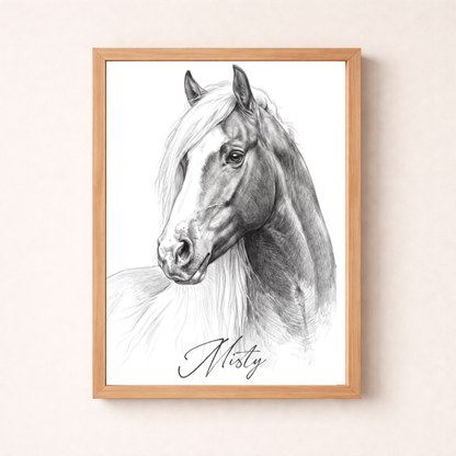 Pet Portrait — Hand-Drawn Style, From Your Photo