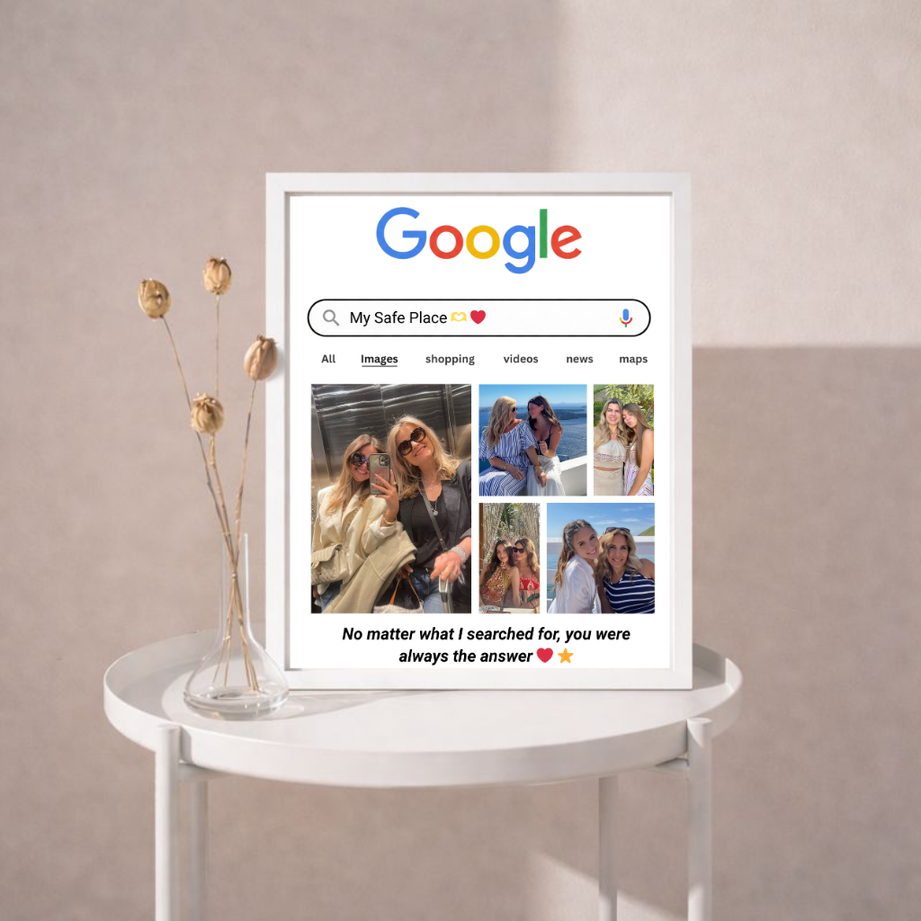 Personalized Google Search Photo Poster | Custom Gift for Mum