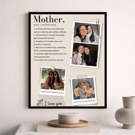 Personalised Mother Definition Photo Collage