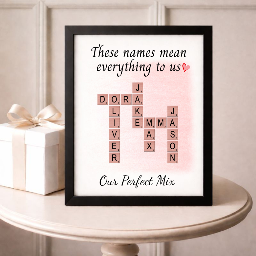 Personalised Family Crossword Poster