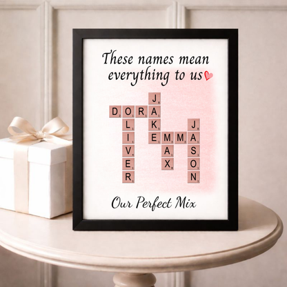 Personalised Family Crossword Poster