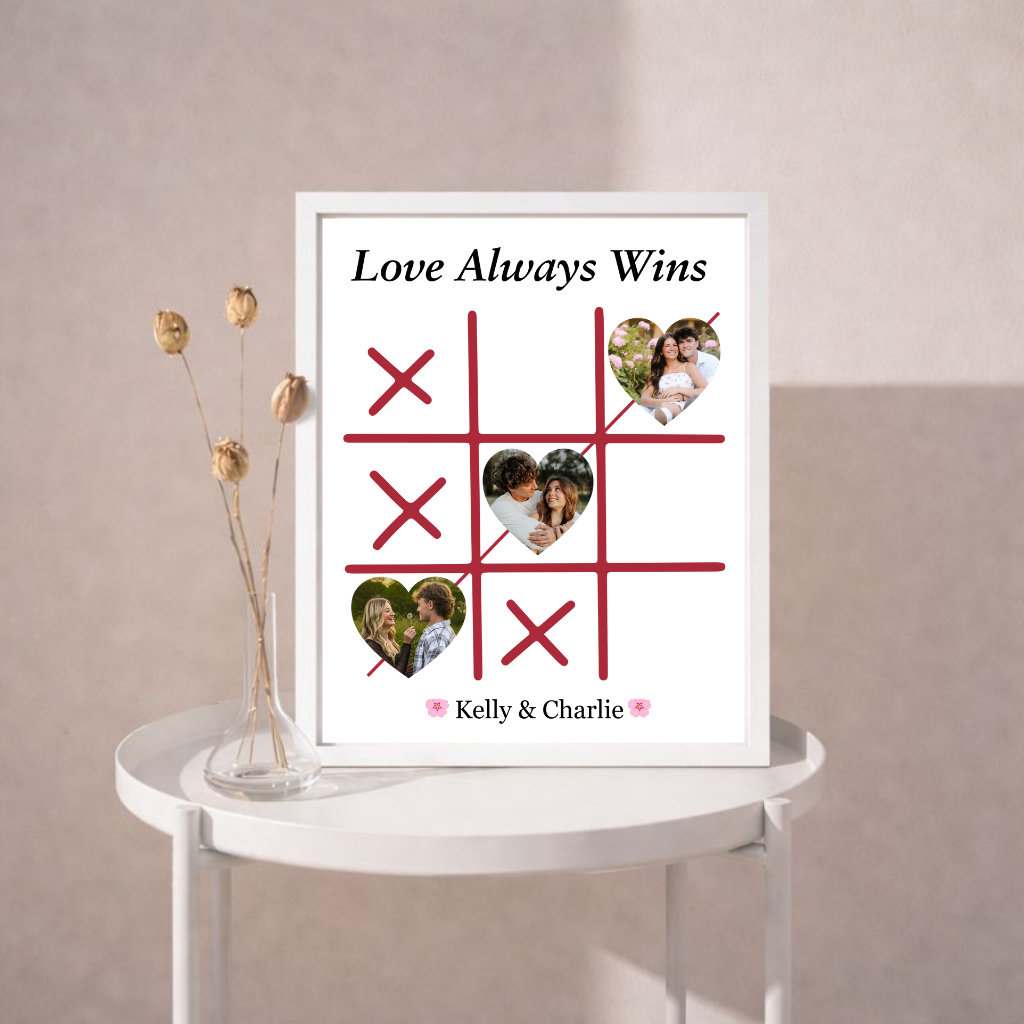 Personalised Tic-Tac-Toe Love Poster