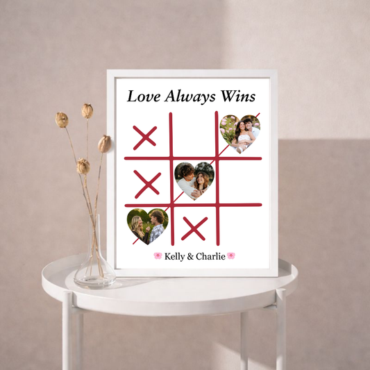 Personalised Tic-Tac-Toe Love Poster
