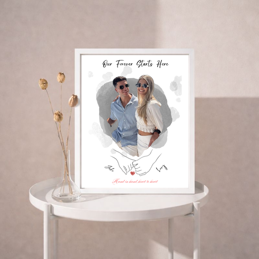 Personalised Couple Hand‑in‑Hand Poster