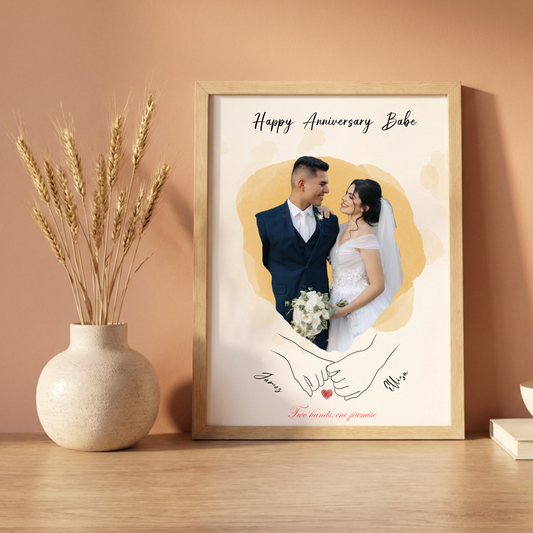 Personalised Couple Hand‑in‑Hand Poster