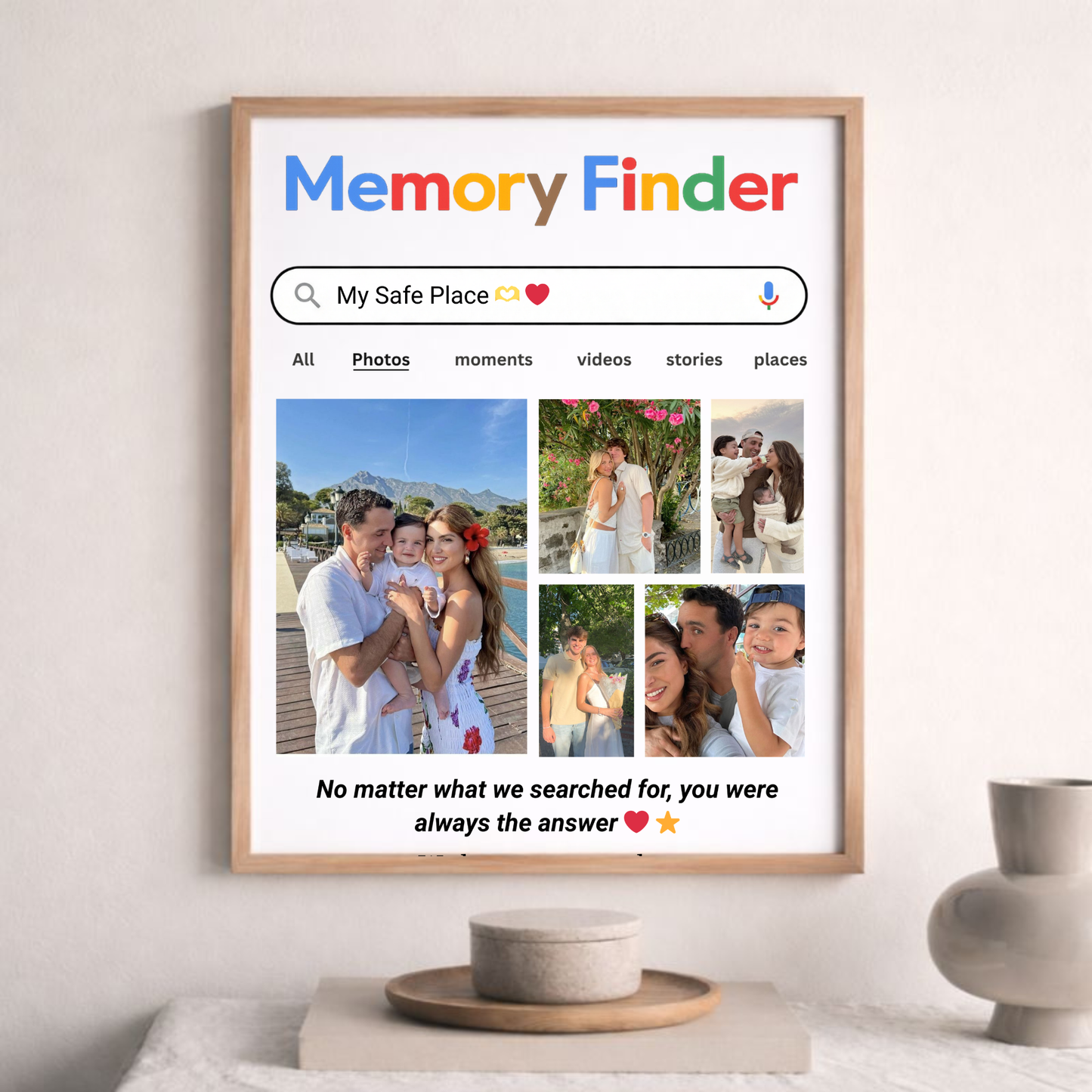 Personalised Memory Finder Photo Poster